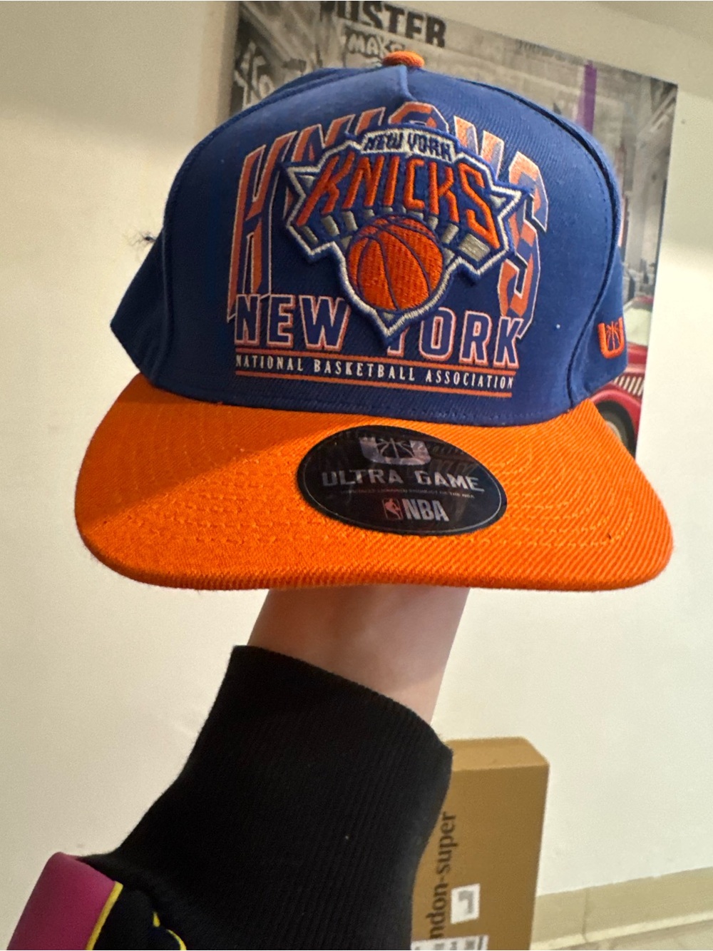 New York Knicks Men’s Two-Tone Blue & Orange Snapback Hat
